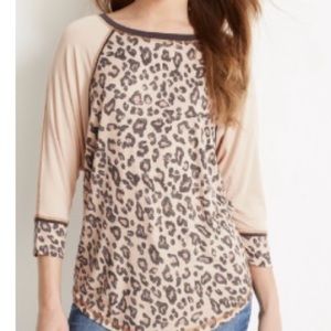 Animal Print Dolman Tee